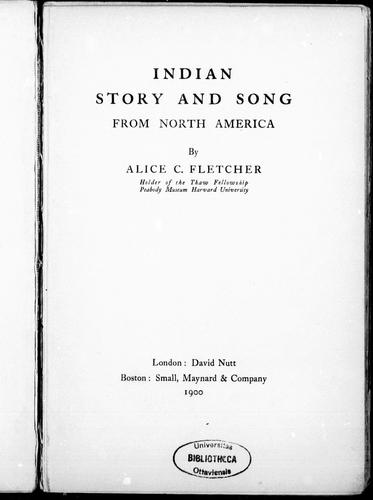 Indian story and song from North America