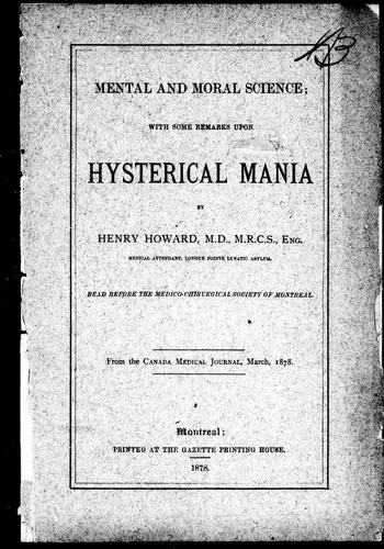 Mental and Moral Science