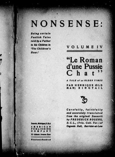 Le roman d'une pussie chat
