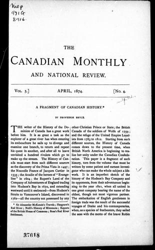 A Fragment of Canadian History