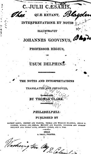 C. Julii Cæsaris, Quæ Extant