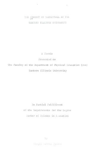 The History of Basketball at Eastern Illinois University