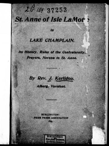 St. Anne of Isle LaMotte in Lake Champlain