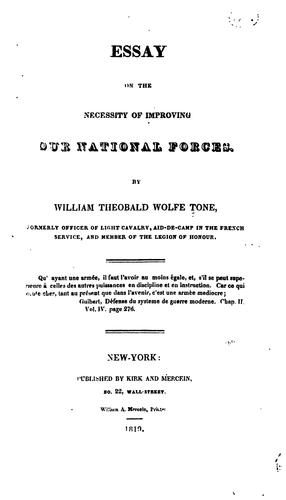 Essay on the necessity of improving our national forces