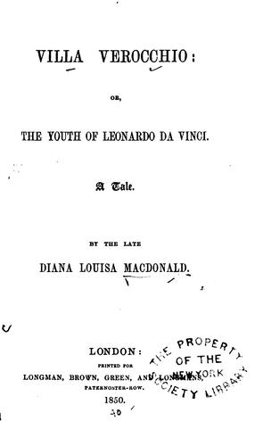 Villa Verocchio; Or, The Youth of Leonardo Da Vinci: A Tale