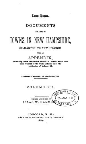Documents Relationg To Towns In New Hampshire