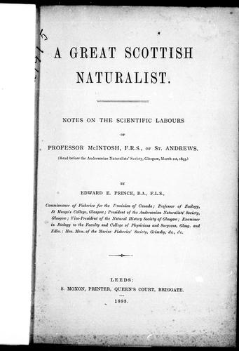 A Great Scottish Naturalist