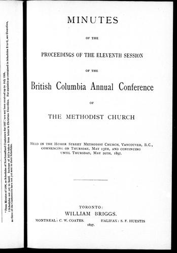 Minutes of the proceedings of the eleventh session of the British Columbia Annual Conference of the Methodist Church