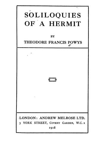 Soliloquies of a hermit