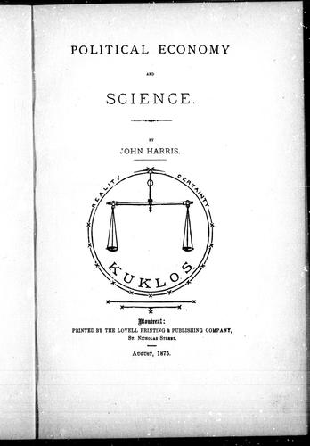 Political Economy and Science