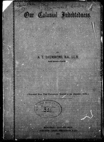 Our Colonial Indebtedness