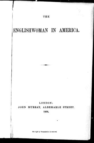 The Englishwomen in America