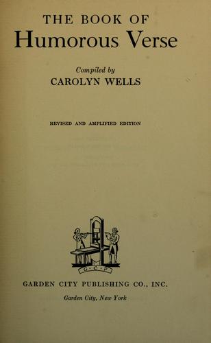 The book of humorous verse