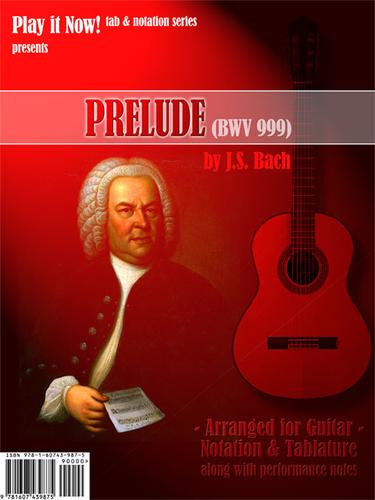 Bach Prelude BWV-999 Sheet Music & Tab - arranged for classical guitar