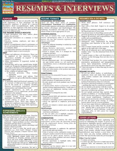 QuickStudy - Resumes & Interviews