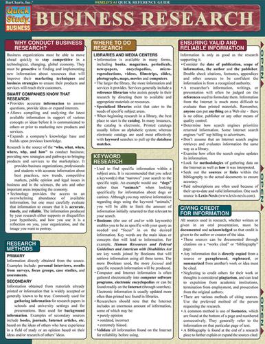 QuickStudy - Business Research
