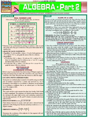 QuickStudy - Algebra 2