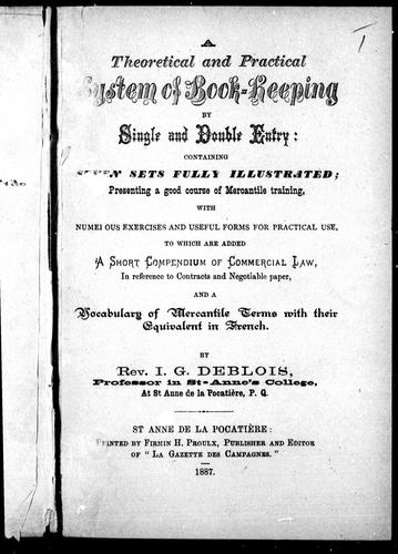 Theoretical and practical system of book-keeping by single and double entry