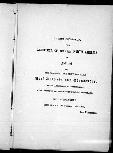 Lovell's Gazetteer of British North America