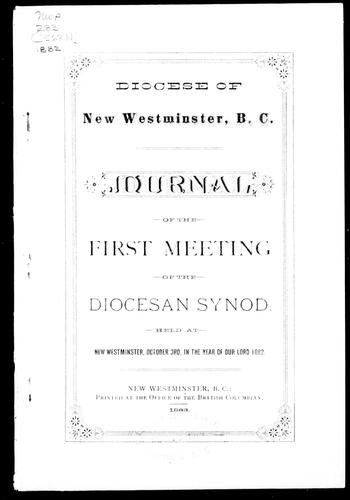 Journal of the First Meeting of the Diocesan Synod