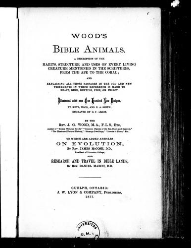 Wood's Bible Animals