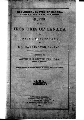 Notes on the iron ores of Canada and their development