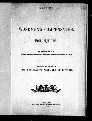 Report on Workmen's Compensation for Injuries
