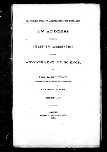 Legitimate Lines of Anthropological Research
