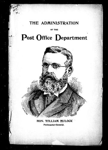 The administration of the Post Office Department