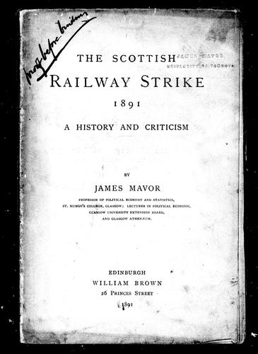 The Scottish Railway Strike, 1891