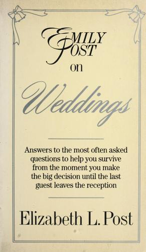 Emily Post on Weddings
