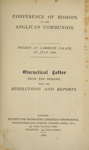 Encyclical letter from the bishops