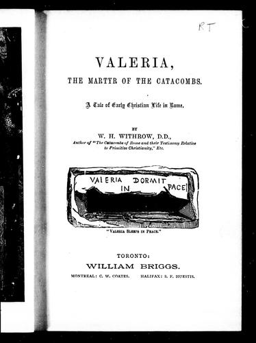 Valeria, the martyr of the catacombs
