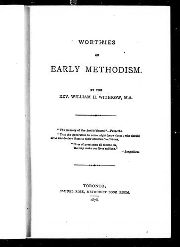 Worthies of early Methodism