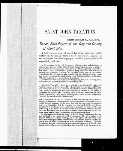 Saint John taxation