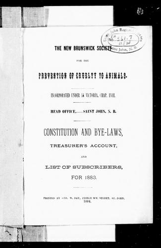 The New Brunswick Society for the Prevention of Cruelty to Animals