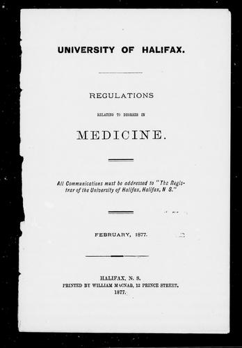 Regulations relating to degrees in medicine