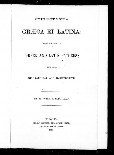 Collectanea Græca et Latina