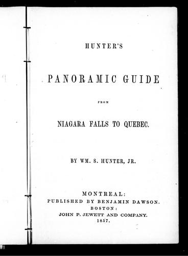 Hunter's Panoramic Guide from Niagara Falls to Quebec
