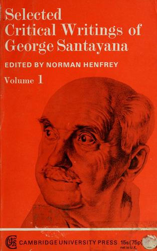 Selected Critical Writings of George Santayana