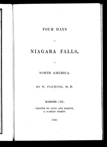 Four days at Niagara Falls in North America