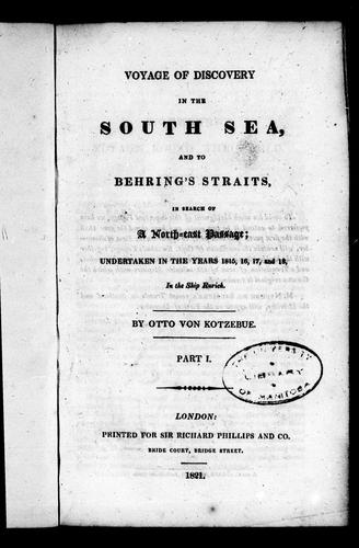 Voyage of Discovery in the South Sea, and to Behring's Straits, in Search of a North-East Passage