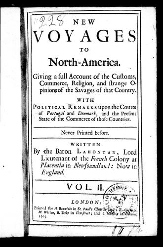 New voyages to North America