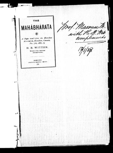 The Mahābhārata