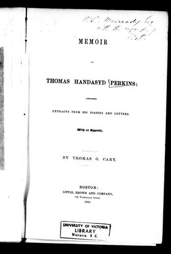 Memoir of Thomas Handasyd Perkins