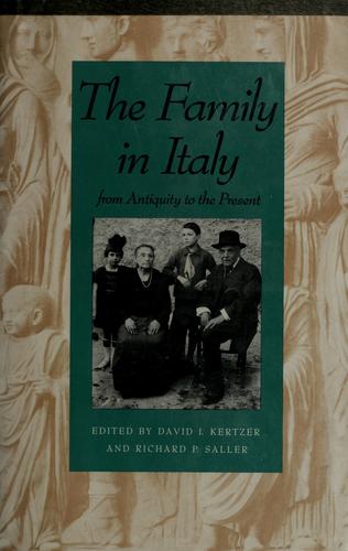 The Family in Italy from Antiquity to the Present