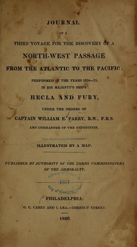 Journal of the Third Voyage for the Discovery of a North-West Passage