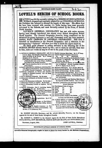 Lovell's series of school books