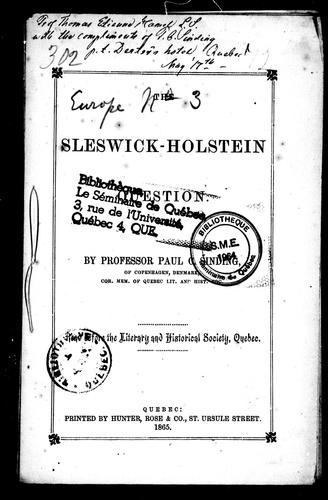 The Sleswick-Holstein question