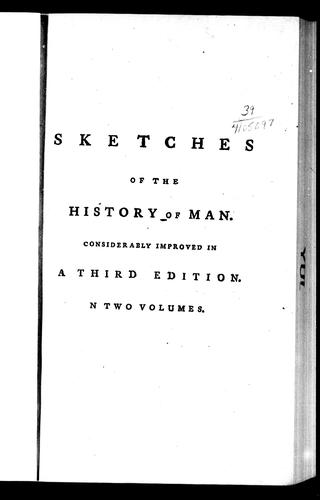 Sketches of the history of man